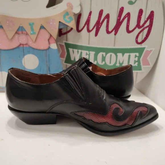 Vintage EUC 80'S NINE WEST Aviva Leather Cowgirl Slip On Ankle Booties, 🖤, 7.5 - Picture 11 of 16